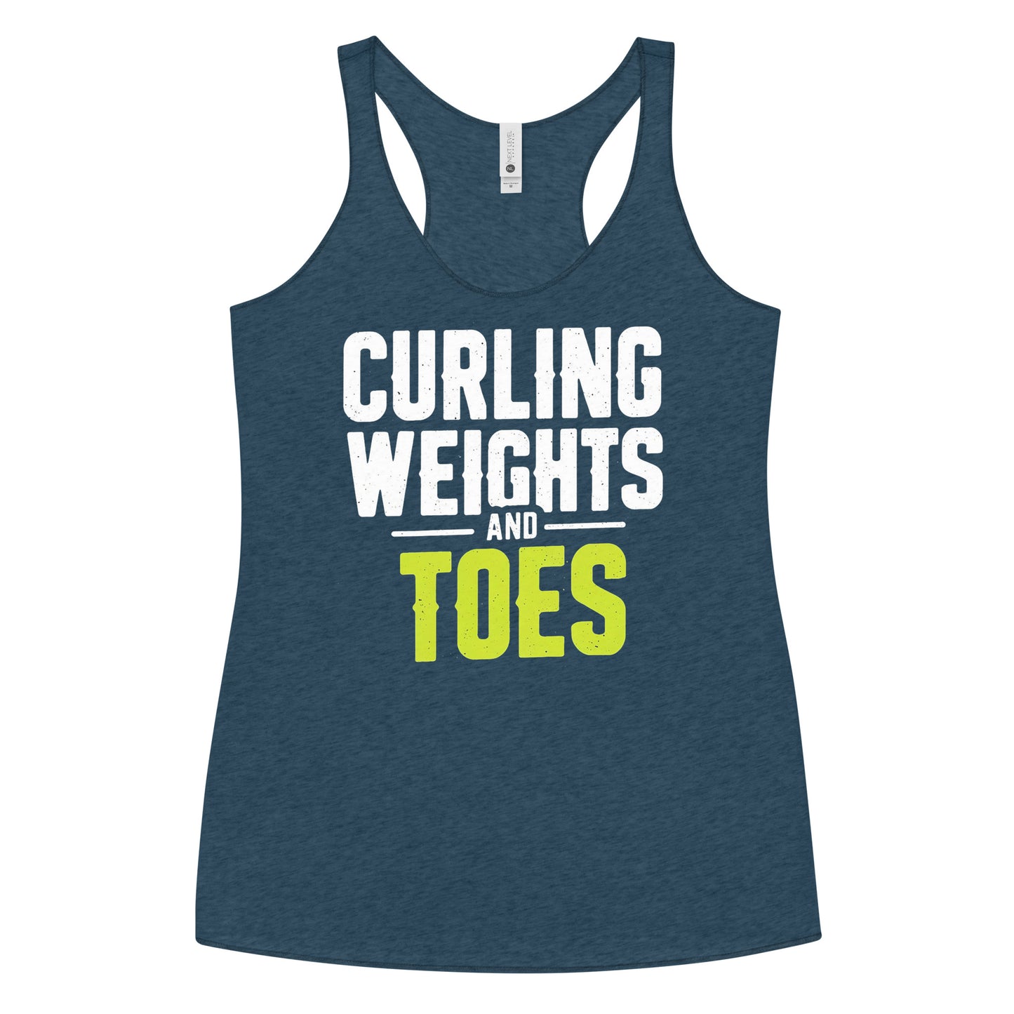 Curling Weights And Toes Racerback Tank