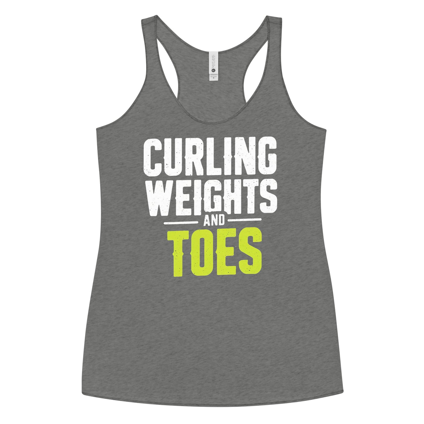 Curling Weights And Toes Racerback Tank