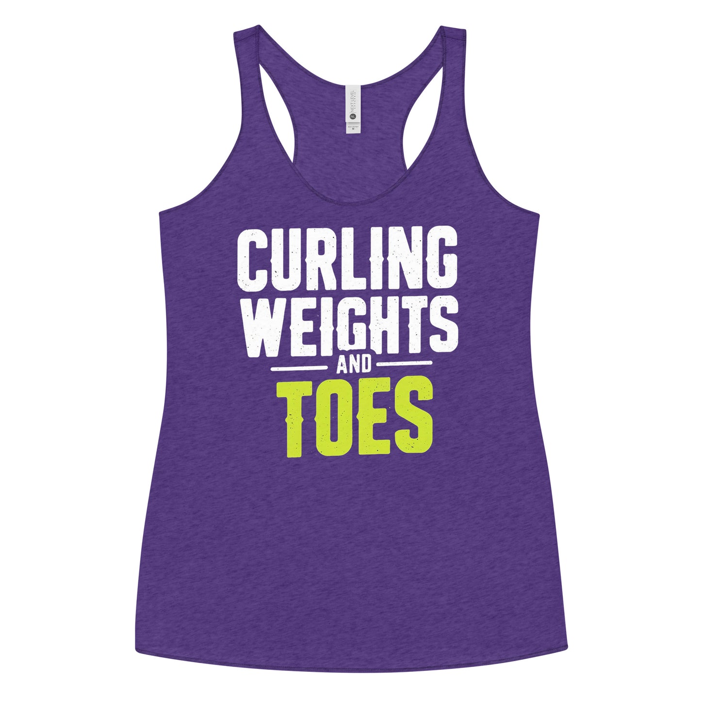 Curling Weights And Toes Racerback Tank