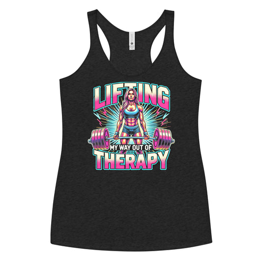 Lifting My Way Out of Therapy Unstoppable Racerback Tank