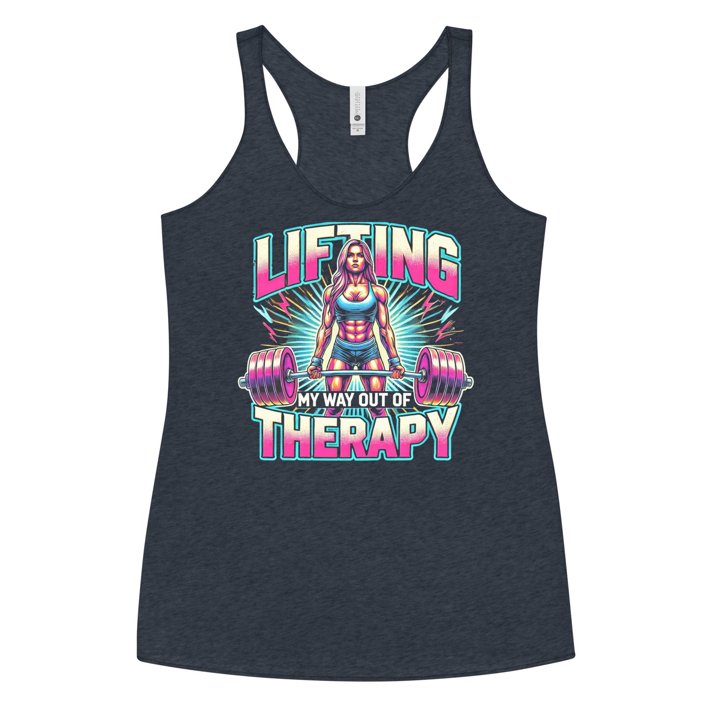 Lifting My Way Out of Therapy Unstoppable Racerback Tank