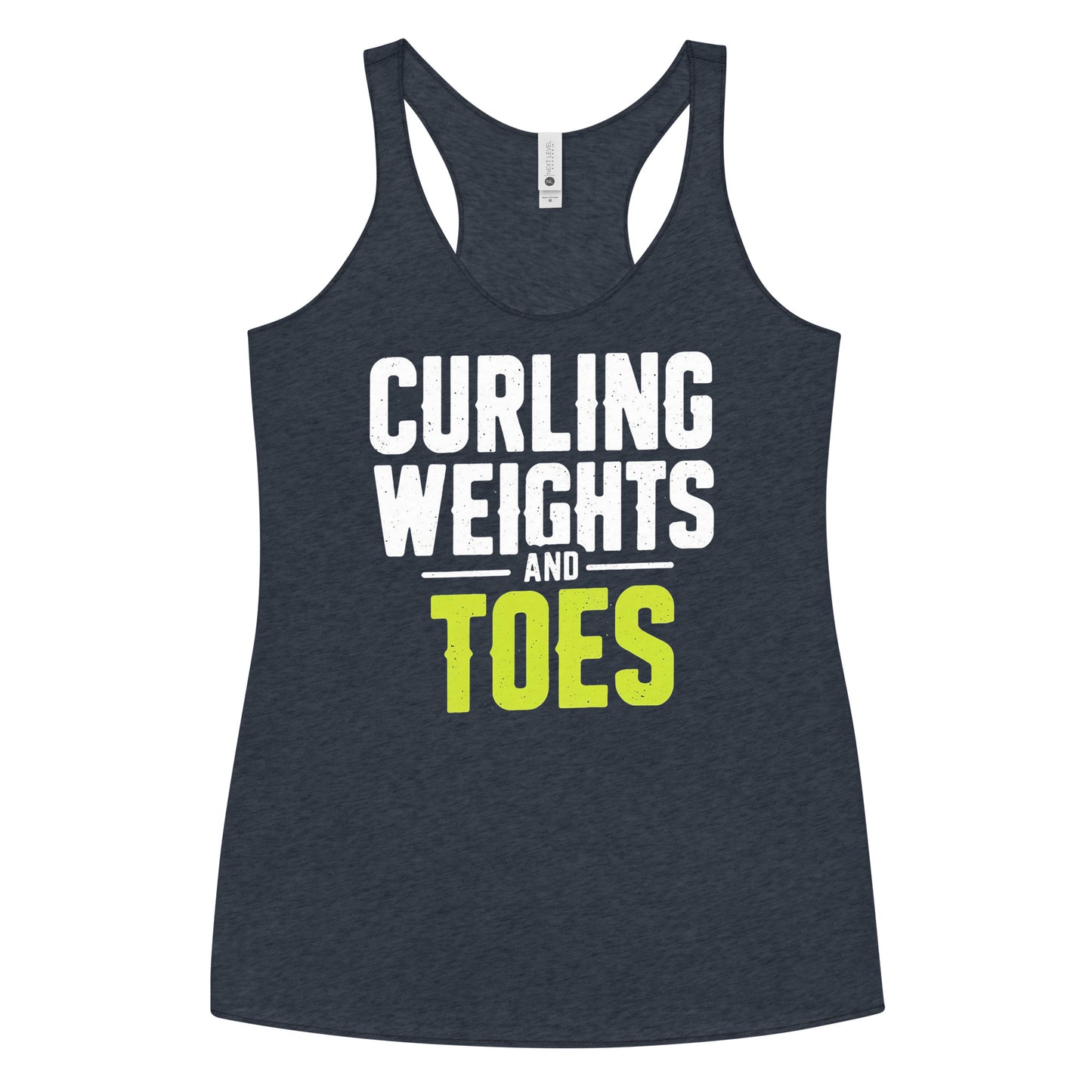 Curling Weights And Toes Racerback Tank