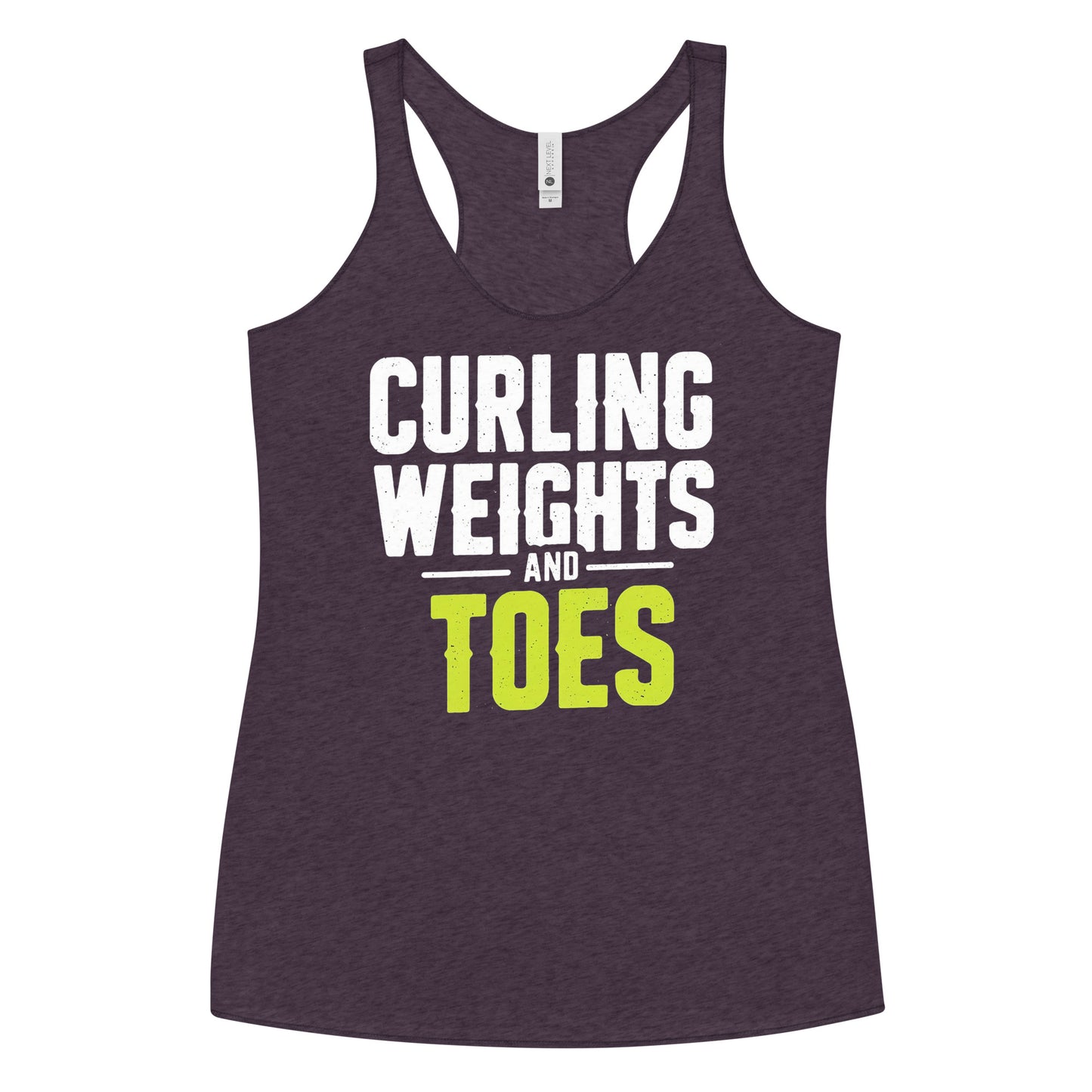 Curling Weights And Toes Racerback Tank