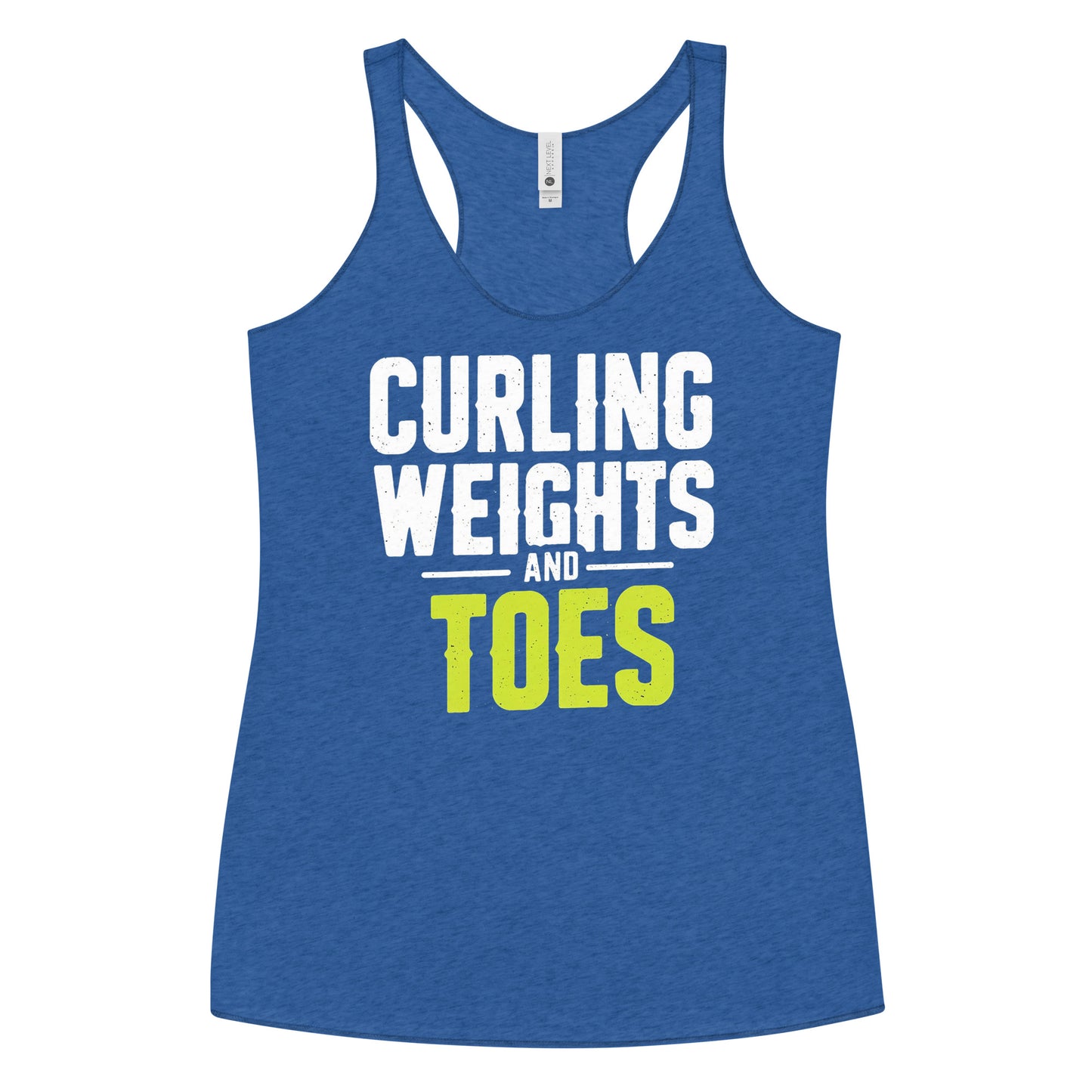 Curling Weights And Toes Racerback Tank