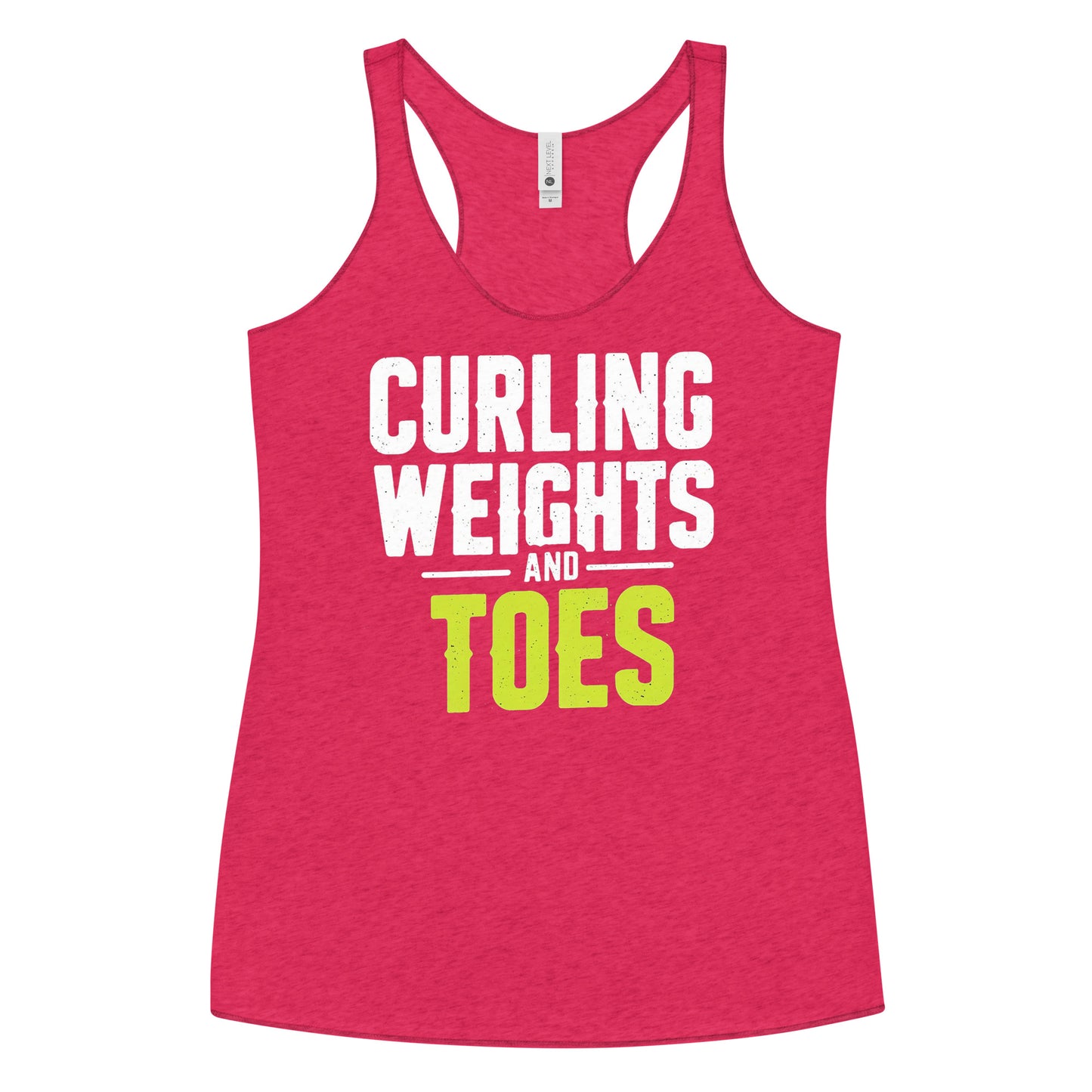 Curling Weights And Toes Racerback Tank