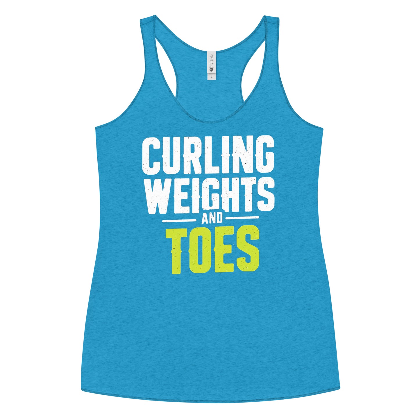 Curling Weights And Toes Racerback Tank